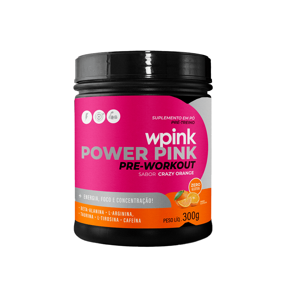 super power pink de laranja - pré-treino – 300g - wp