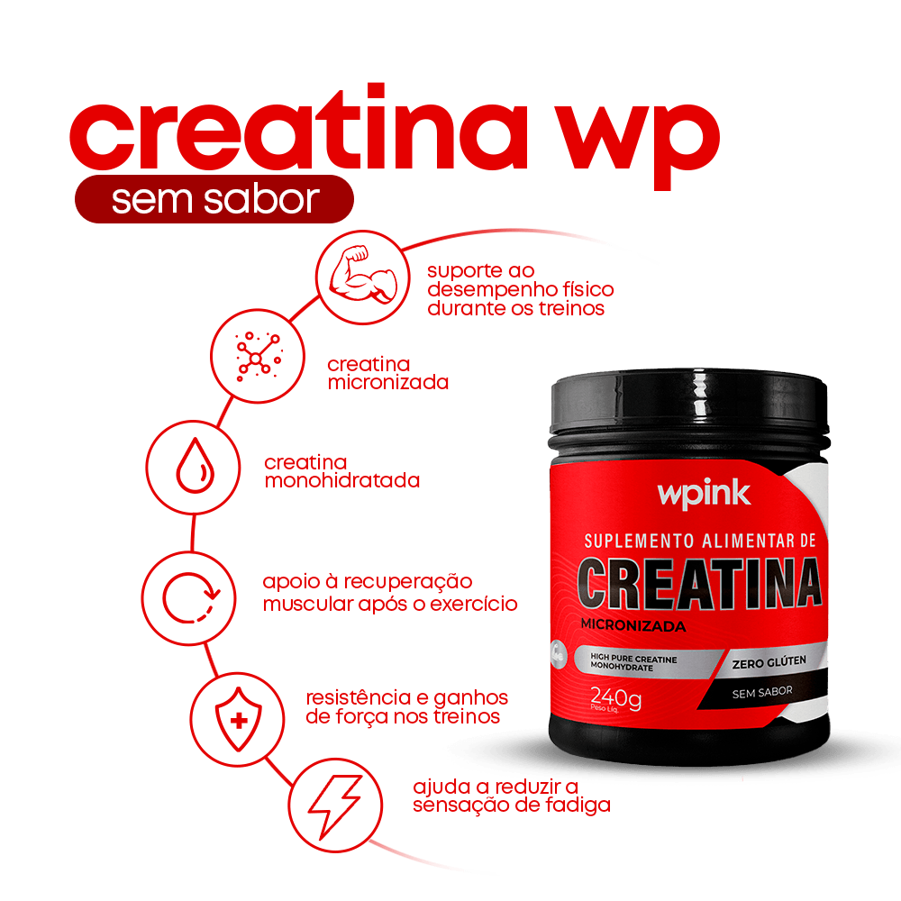 creatina sem sabor - 240g – wp