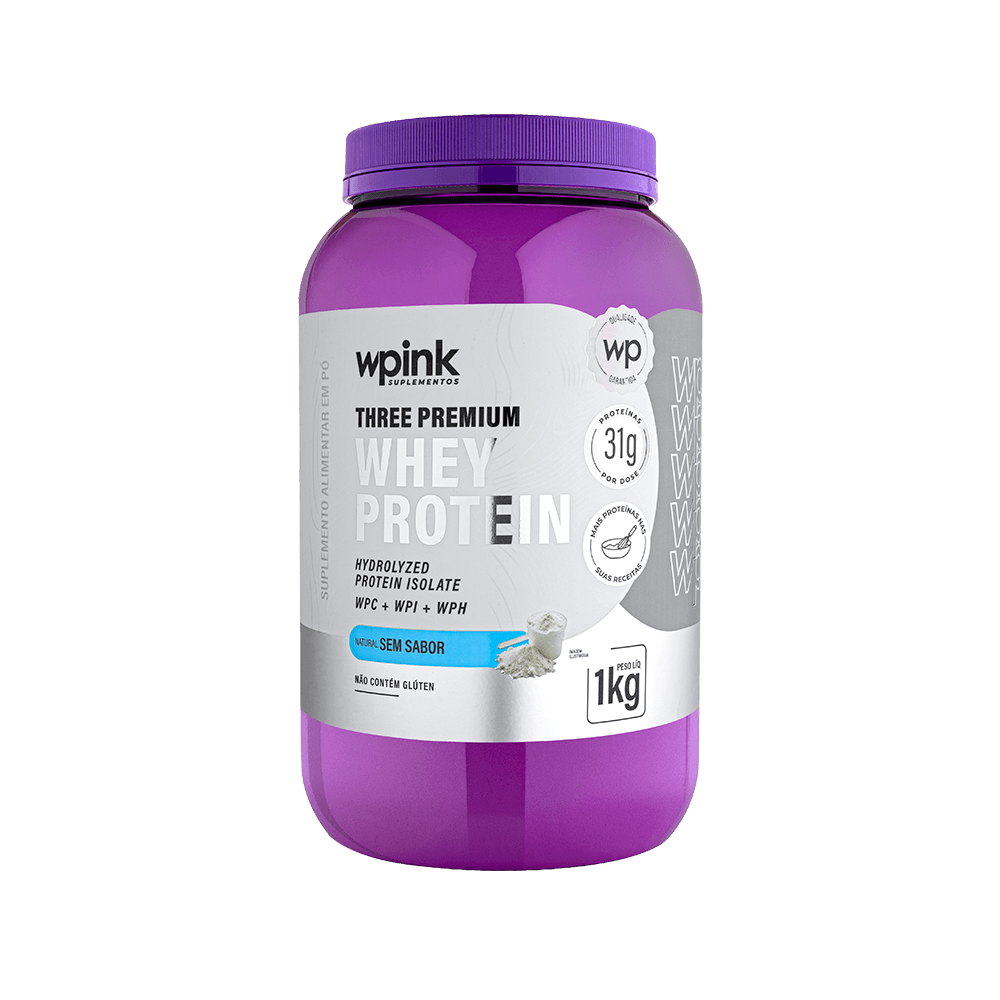 three premium whey protein sem sabor - (1kg) - wp