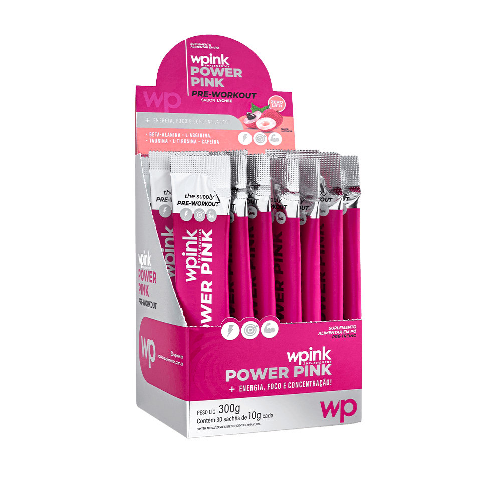 power pink de lichia - pré-treino – 300g - wp