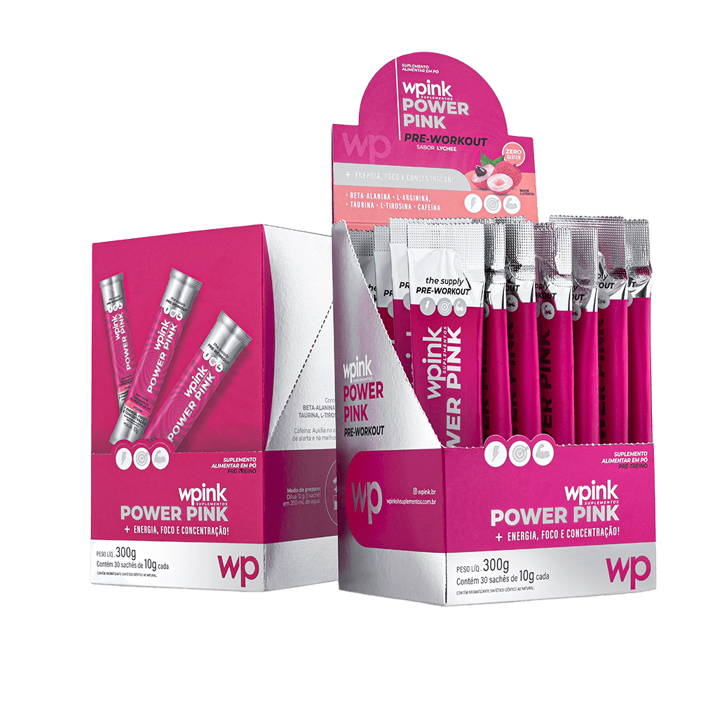 power pink de lichia - pré-treino – 300g - wp