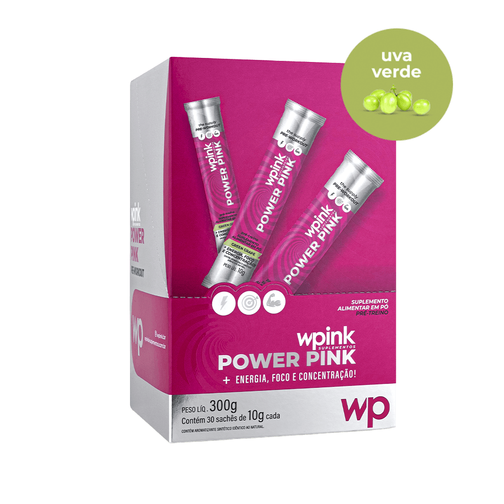 power pink de uva verde - pré-treino – 300g - wp