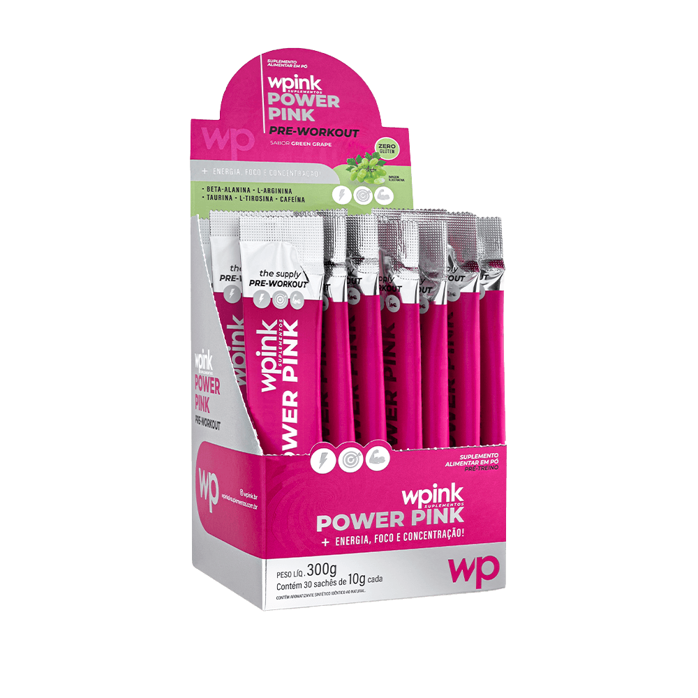 power pink de uva verde - pré-treino – 300g - wp